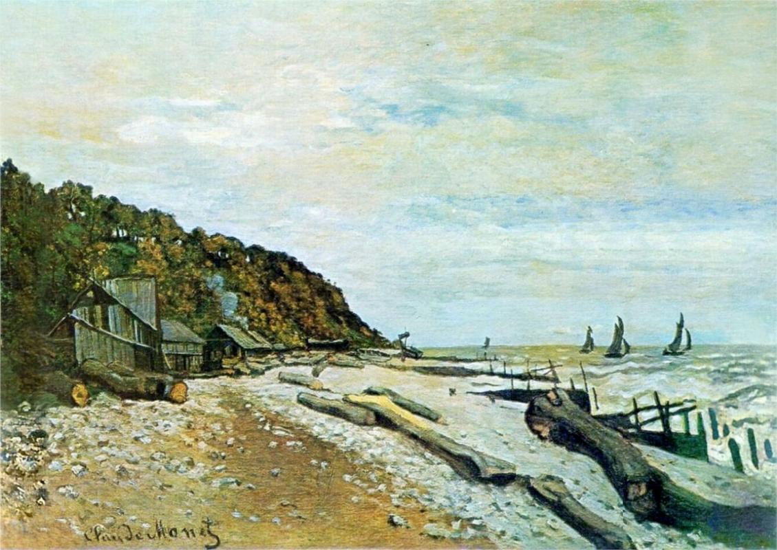 Boatyard near Honfleur - Claude Monet Paintings